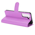 Miniatyrbild 5 av 5: Samsung Galaxy S21 Plus - Litchi Läder Fodral - Lila Purple Lila