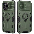 Miniatyrbild 1 av 6: iPhone 13 Pro Max - NILLKIN CamShield Armor Hybrid Ring Skal - Grön