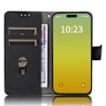 Miniatyrbild 2 av 6: iPhone 15 Fodral Skin Touch Läder Svart