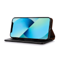 Miniatyrbild 5 av 6: KHAZNEH iPhone 15 Pro Fodral Flip Nappa Textur Svart