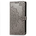 Miniatyrbild 4 av 5: Samsung Galaxy A14 4G/5G Fodral Mandala Läder Grå