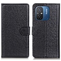 Miniatyrbild 1 av 6: Xiaomi Redmi 12C 4G Fodral Läder Litchi Textur Svart