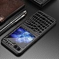 Miniatyrbild 6 av 6: Galaxy Z Flip 6 Skal Krokodil Textur Läder Grön