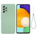 Miniatyrbild 1 av 6: Samsung Galaxy A53 5G Skal Liquid Silikon Med Strap Grön
