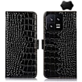 Miniatyrbild 1 av 6: Xiaomi 13 5G Fodral Krokodil Textur Läder Svart