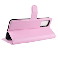 Miniatyrbild 5 av 5: Samsung Galaxy S20 - Litchi Plånboksfodral - Ljus Rosa LightPink Ljus Rosa