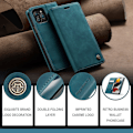 Miniatyrbild 2 av 6: iPhone 13 Pro - CASEME Retro Läder Fodral - Grön