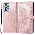 Miniatyrbild 1 av 6: Samsung Galaxy A23 5G Fodral Mandala Läder Roséguld