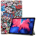 Miniatyrbild 1 av 5: Lenovo Tab P11 / P11 Plus - Tri-Fold Läder Fodral - Graffiti