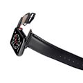 Miniatyrbild 3 av 4: Buffalo Apple Watch 42/44/45/49 mm Armband Äkta Läder Svart