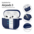 Miniatyrbild 2 av 6: Tech-Protect AirPods 3 Skal Silikon Hook Navy Blue