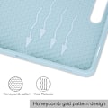 Miniatyrbild 6 av 6: Samsung Galaxy Tab S9 FE Fodral Läder Pennhållare Ljus Blå