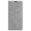 Miniatyrbild 5 av 6: iPhone 13 Pro Max - Solid Läder Flip Fodral - Grå