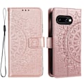 Miniatyrbild 1 av 6: Google Pixel 9a Fodral Mandala Läder Roséguld