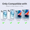Miniatyrbild 2 av 5: NORTHJO iPhone 15/15 Plus/14/14 Plus Linsskydd 3-PACK Blå