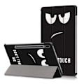 Miniatyrbild 1 av 5: Galaxy Tab S7 FE/S7 Plus/S8 Plus Tri-Fold Läder Fodral Dont Touch Me Dont Touch Me