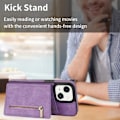 Miniatyrbild 6 av 6: iPhone 15 Skal Läder Med Plånboksfunktion Lila
