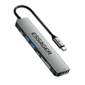 Miniatyrbild 1 av 6: ESSAGER USB-C Hub 60W PD 7-Port Grå