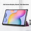 Miniatyrbild 5 av 5: Galaxy Tab S7 FE/S7 Plus/S8 Plus Tri-Fold Läder Fodral Lila Lila
