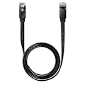 Miniatyrbild 1 av 6: Baseus 2m Cat6 Platt RJ45 Nätverkskabel Svart