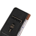 Miniatyrbild 5 av 6: KHAZNEH Galaxy S23 Äkta Läder Nappa Textur Svart