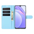 Miniatyrbild 4 av 5: Xiaomi Redmi 9T - Litchi Läder Fodral - Blå Blue Blå
