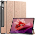 Miniatyrbild 1 av 6: Lenovo Tab P12 Fodral Tri-Fold Läder Roséguld