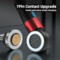 Miniatyrbild 4 av 6: ENKAY 2m 3in1 USB-C / Lightning / MicroUSB 360° Magnetkabel Svart