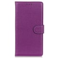Miniatyrbild 6 av 6: Sony Xperia 1 VI Litchi Läder Fodral Lila