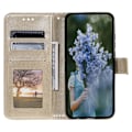 Miniatyrbild 3 av 5: Motorola Moto E22i Fodral Mandala Läder Guld
