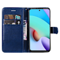 Miniatyrbild 5 av 6: Xiaomi Redmi 10 Fodral Solid Läder Blå
