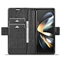 Miniatyrbild 2 av 6: LC.IMEEKE Galaxy Z Fold 5 Fodral RFID Läder Svart