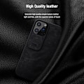 Miniatyrbild 4 av 6: iPhone 13 Pro Max - NILLKIN Qin CamShield Läder Fodral - Svart