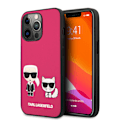 Miniatyrbild 1 av 2: Karl Lagerfeld iPhone 13 Pro Skal Karl & Choupette PU Läder Fuchsia