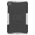 Miniatyrbild 3 av 5: Lenovo Tab M10 HD (2nd Gen) - Rugged Kickstand Armor Skal - Vit White Vit