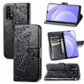 Miniatyrbild 1 av 5: Xiaomi Redmi 9T - Butterfly Läder Fodral - Svart Black Svart