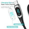 Miniatyrbild 6 av 6: ESSAGER 2m 100W USB-C - USB-C LED Snabbladdning Svart