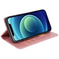 Miniatyrbild 2 av 6: iPhone 15 Plus Fodral Flip Läder Roséguld