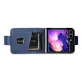 Miniatyrbild 2 av 6: AZNS Galaxy Z Flip 5 Fodral Läder Blå