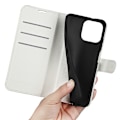 Miniatyrbild 4 av 6: iPhone 16 Pro Max Fodral Litchi Läder Textur Vit
