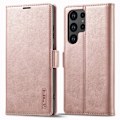 Miniatyrbild 1 av 6: LC.IMEEKE Galaxy S23 Ultra Fodral Flip Läder Roséguld