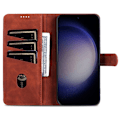 Miniatyrbild 3 av 6: AZNS Samsung Galaxy S24 FE Fodral Läder Brun