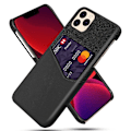 Miniatyrbild 1 av 4: iPhone 12 / 12 Pro - KSQ Skal Med Kortfack - Svart Black Svart