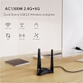 Miniatyrbild 3 av 6: Wavlink Externt Nätverkskort AC1300M Dual-Band USB 3.0