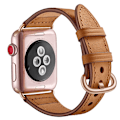 Miniatyrbild 4 av 6: Äkta Läder Armband Apple Watch 42/44/45 mm Brun