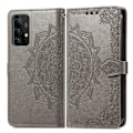 Miniatyrbild 2 av 5: Samsung Galaxy A52 / A52s - Mandala Läder Fodral - Grå Grey Grå