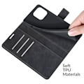 Miniatyrbild 4 av 6: iPhone 13 Pro Max - Solid Slim Läder Fodral - Svart