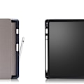 Miniatyrbild 6 av 6: iPad 10.2 2019/2020/2021 Fodral Läder Tri-Fold Pennhållare Svart