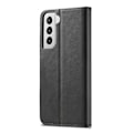 Miniatyrbild 3 av 5: Samsung Galaxy S21 Plus - LC.IMEEKE Läder Fodral - Svart Black Svart