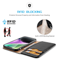 Miniatyrbild 4 av 6: DUX DUCIS iPhone 15 Plus Fodral RFID Läder Svart